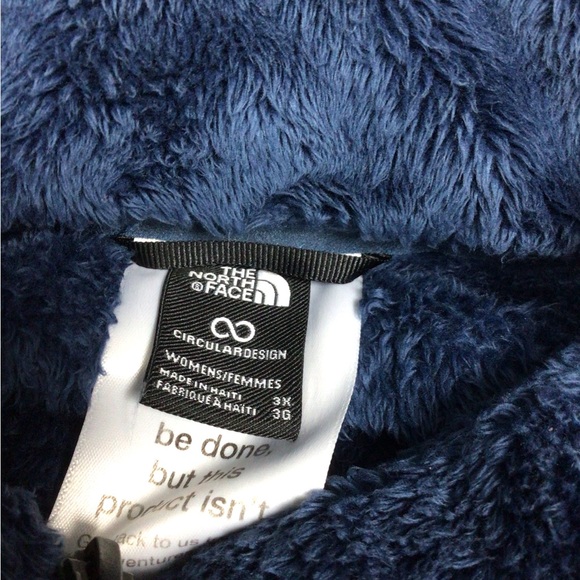The North Face Navy Blue Fleece Jacket 3X Full Zip Pockets - Picture 8 of 10